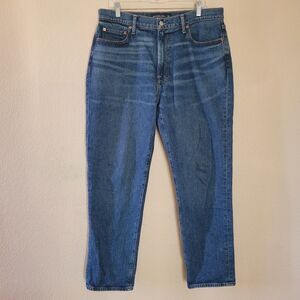 Abercrombie Fitch Jeans Mens 34x32 Blue Vintage Stretch Athletic Loose Denim Euc